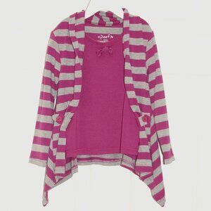 Poof! Shawl Neck Jersey Cotton Top, Girls Size 4T